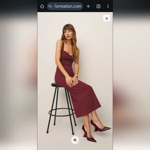 ♥️ NWT Reformation Nelle knit dress in chianti red XL